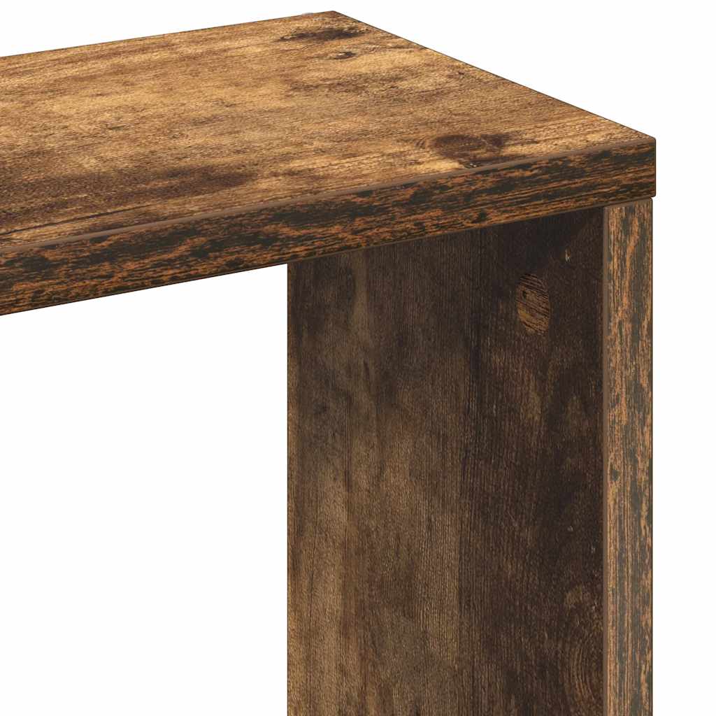 vidaXL Wall Shelf Smoked Oak 36x16x90 cm Engineered Wood