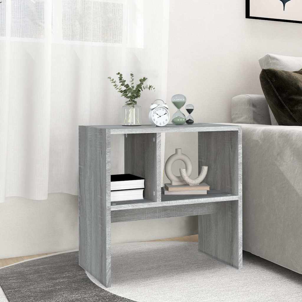 vidaXL Side Table Grey Sonoma 50x30x50 cm Engineered Wood