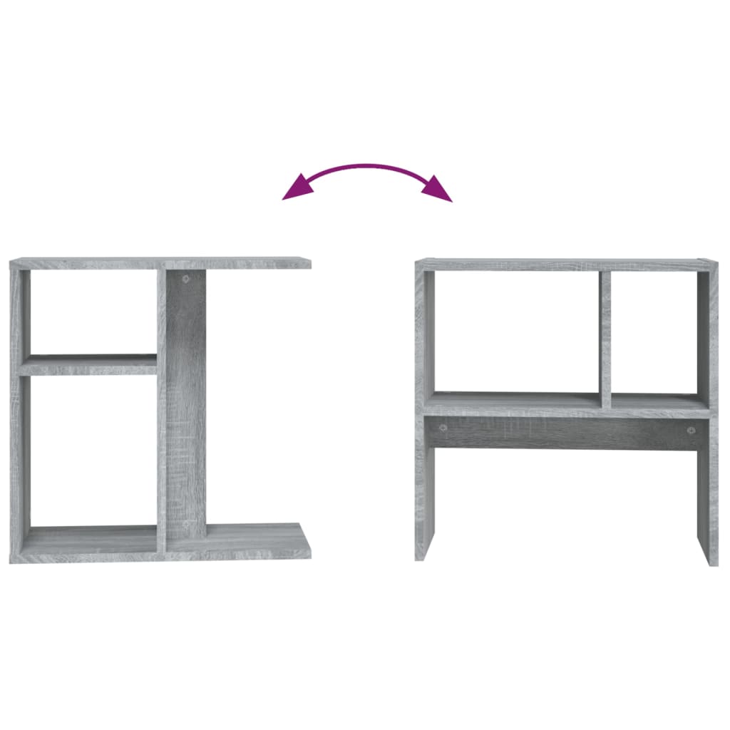 vidaXL Side Table Grey Sonoma 50x30x50 cm Engineered Wood