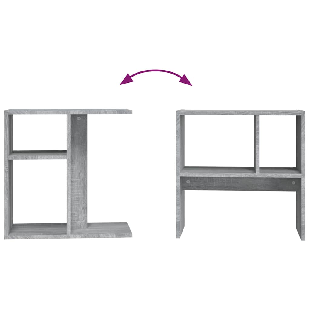 vidaXL Side Table Grey Sonoma 50x30x50 cm Engineered Wood