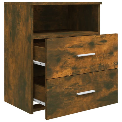 815858 vidaXL Bed Cabinet Smoked Oak 50x32x60 cm