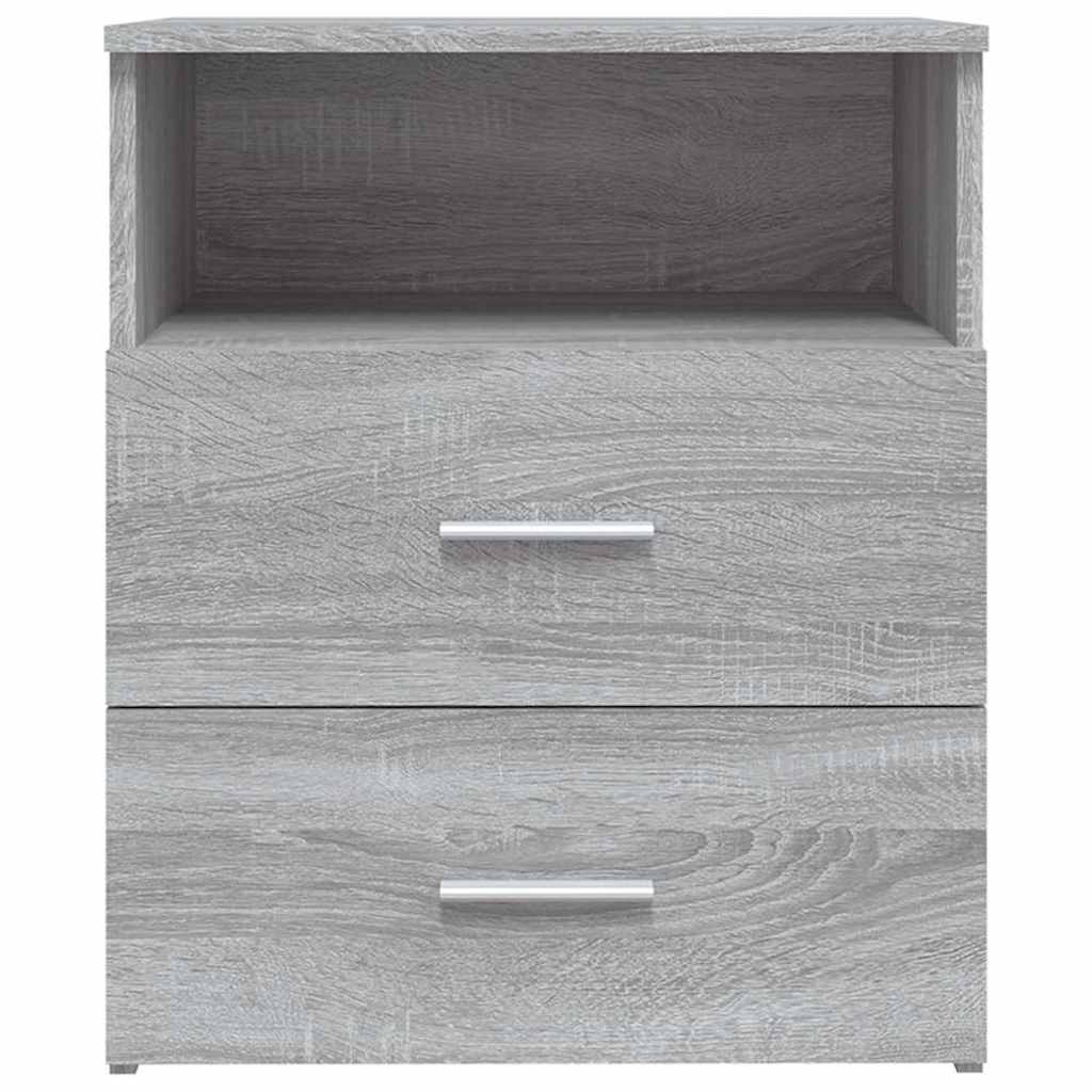 vidaXL Bed Cabinets 2 pcs Grey Sonoma 50x32x60 cm