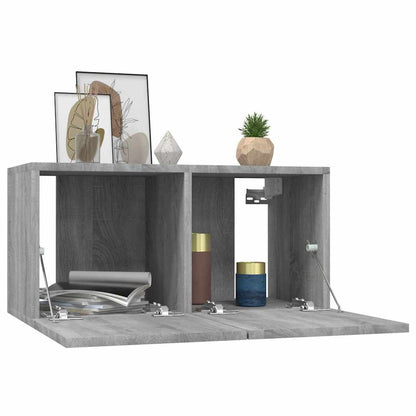 815870 vidaXL Hanging TV Cabinet Grey Sonoma 60x30x30 cm Engineered Wood