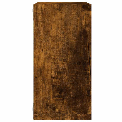 vidaXL Wall Cube Shelves 2 pcs Smoked Oak 30x15x30 cm