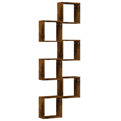 vidaXL Wall Cube Shelves 6 pcs Smoked Oak 30x15x30 cm