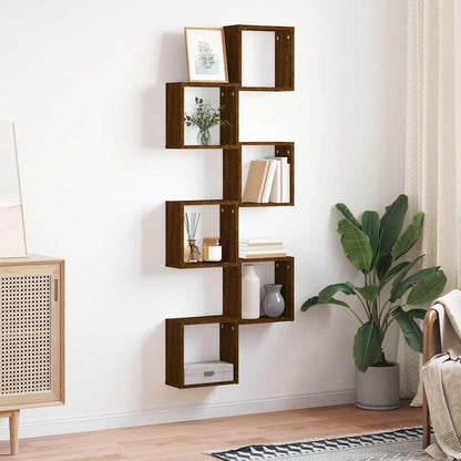 vidaXL Wall Cube Shelves 6 pcs Brown Oak 30x15x30 cm