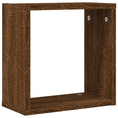 vidaXL Wall Cube Shelves 6 pcs Brown Oak 30x15x30 cm