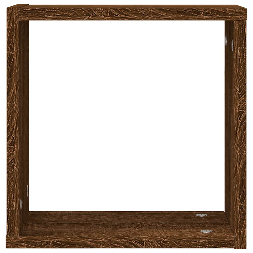 vidaXL Wall Cube Shelves 6 pcs Brown Oak 30x15x30 cm