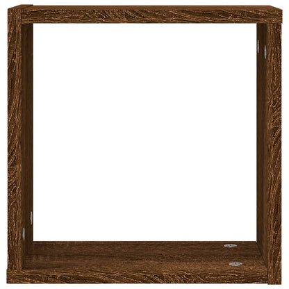 vidaXL Wall Cube Shelves 6 pcs Brown Oak 30x15x30 cm