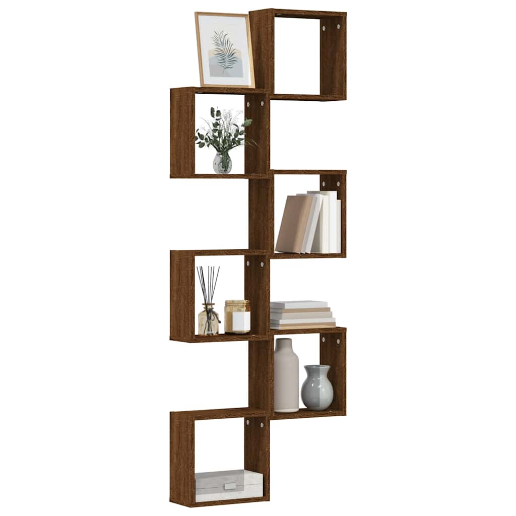 vidaXL Wall Cube Shelves 6 pcs Brown Oak 30x15x30 cm