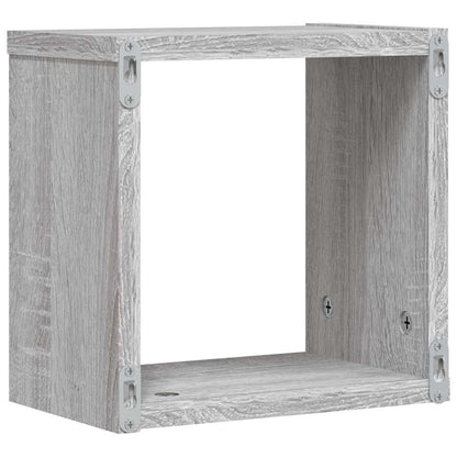 vidaXL Wall Shelves 2 pcs Grey Sonoma 26 x 15 x 26 cm Engineered Wood