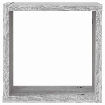 vidaXL Wall Shelves 2 pcs Grey Sonoma 26 x 15 x 26 cm Engineered Wood