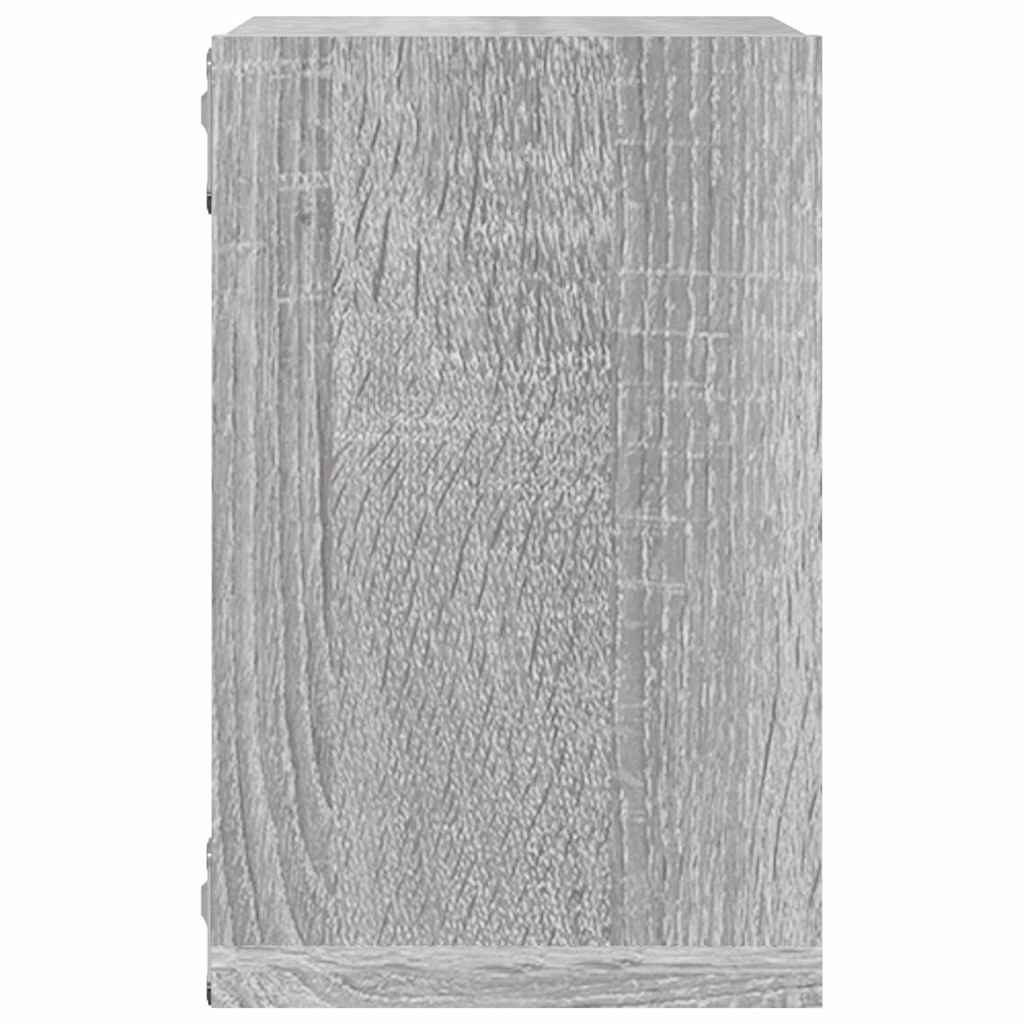 vidaXL Wall Shelves 2 pcs Grey Sonoma 26 x 15 x 26 cm Engineered Wood