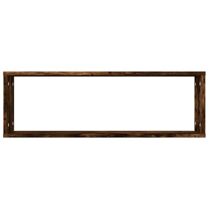 vidaXL Wall Cube Shelves 4 pcs Smoked Oak 80x15x26.5cm Engineered Wood