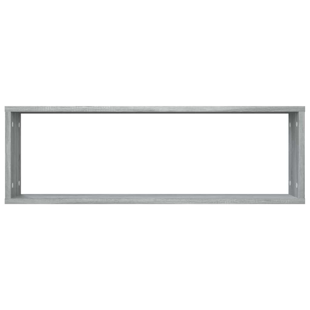 vidaXL Wall Cube Shelves 4 pcs Grey Sonoma 80x15x26.5 cm