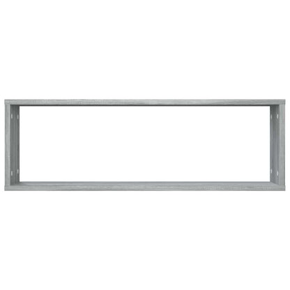 vidaXL Wall Cube Shelves 4 pcs Grey Sonoma 80x15x26.5 cm