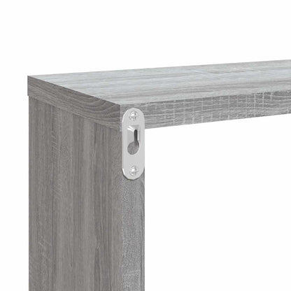 vidaXL Wall Cube Shelves 4 pcs Grey Sonoma 80x15x26.5 cm