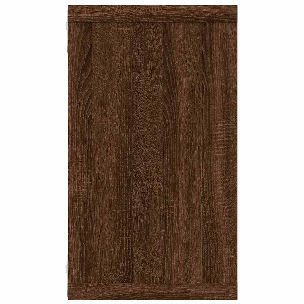 vidaXL Wall Cube Shelves 2 pcs Brown Oak 80x15x26,5 cm Engineered Wood