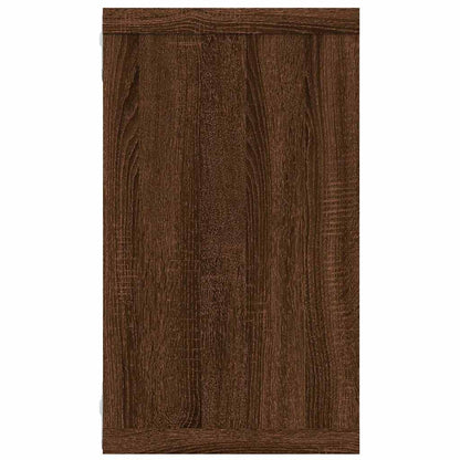 vidaXL Wall Cube Shelves 2 pcs Brown Oak 80x15x26,5 cm Engineered Wood