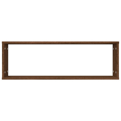 vidaXL Wall Cube Shelves 4 pcs Brown Oak 80x15x26.5 cm Engineered Wood
