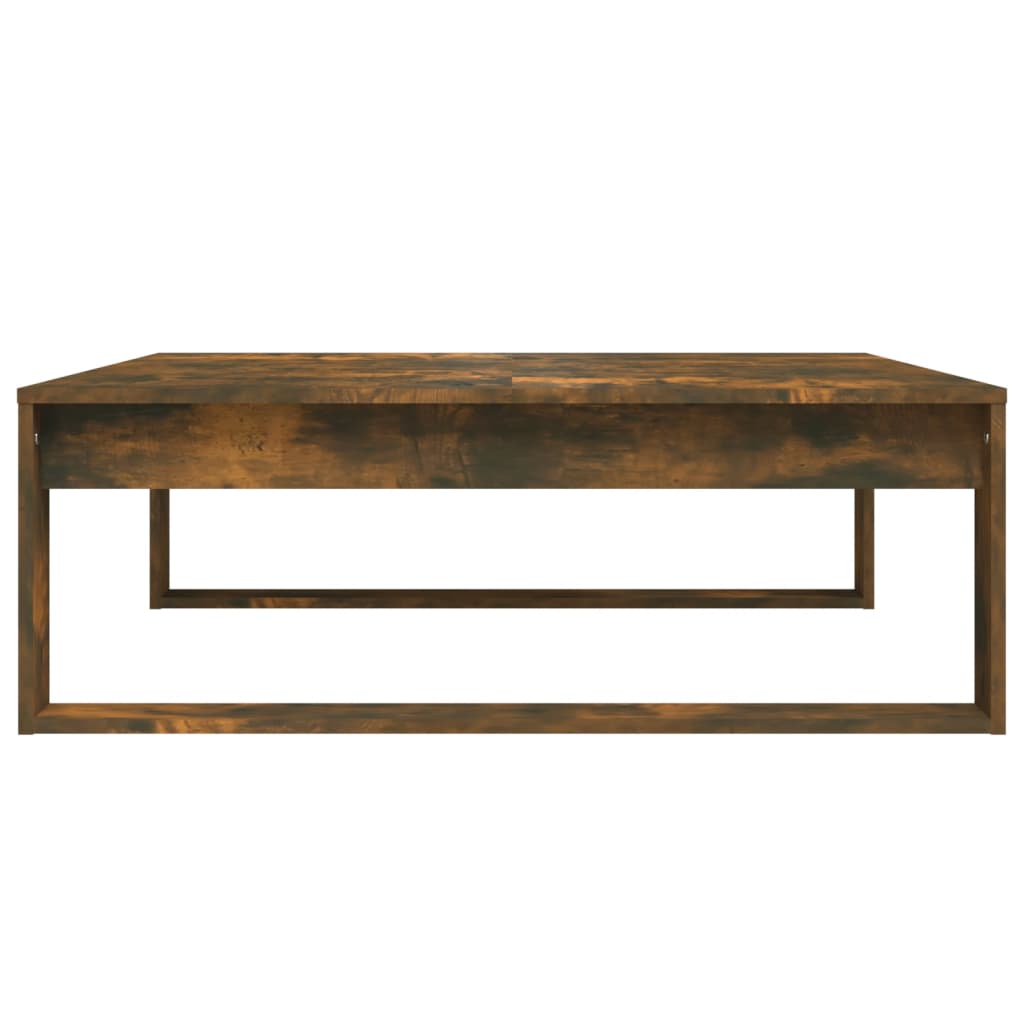 vidaXL Coffee Table Smoked Oak 100x100x35 cm Engineered Wood