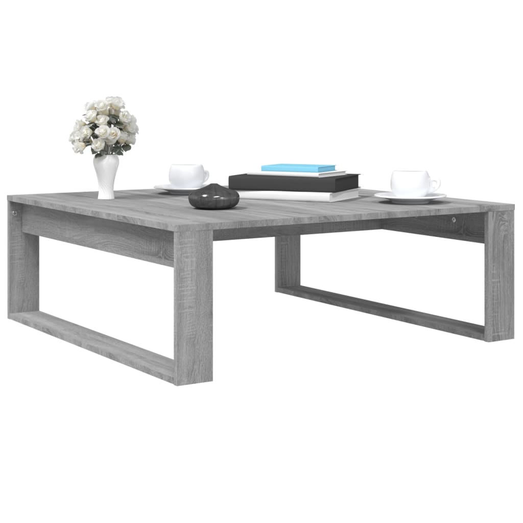 vidaXL Coffee Table Grey Sonoma 100x100x35 cm Engineered Wood