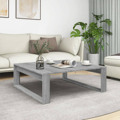 vidaXL Coffee Table Grey Sonoma 100x100x35 cm Engineered Wood