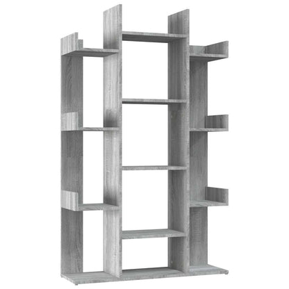vidaXL Book Cabinet Grey Sonoma 86x25,5x140 cm Engineered Wood