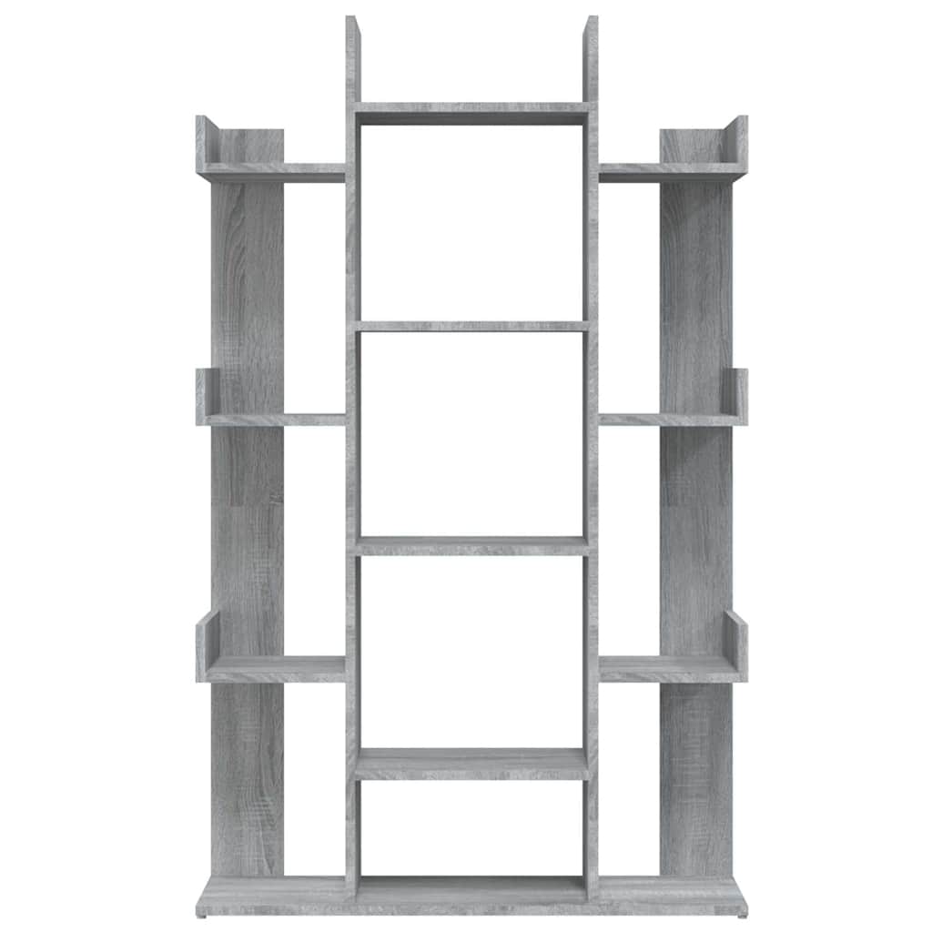 vidaXL Book Cabinet Grey Sonoma 86x25,5x140 cm Engineered Wood