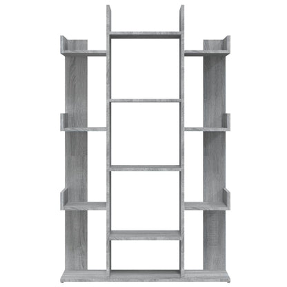 vidaXL Book Cabinet Grey Sonoma 86x25,5x140 cm Engineered Wood