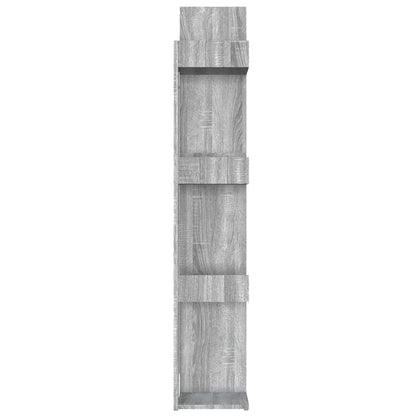 vidaXL Book Cabinet Grey Sonoma 86x25,5x140 cm Engineered Wood
