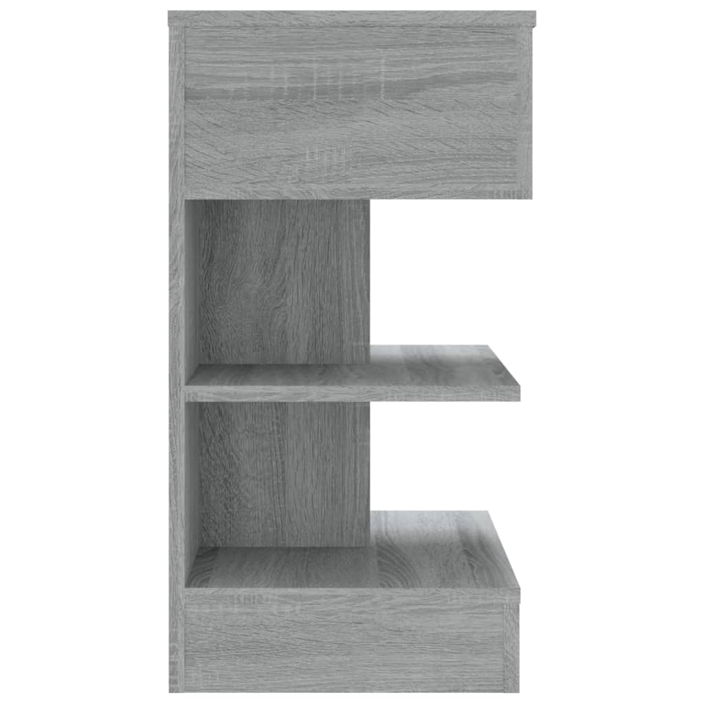 vidaXL Bedside Cabinet Grey Sonoma 40x35x65 cm Engineered Wood