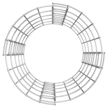 vidaXL Circular Gabion Raised Beds 3 pcs Galvanised Steel Ø30x50 cm