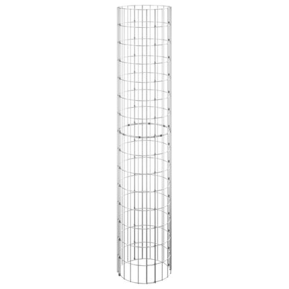 vidaXL Circular Gabion Raised Beds 3 pcs Galvanised Steel Ø30x150 cm