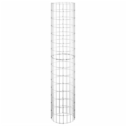 vidaXL Circular Gabion Raised Beds 3 pcs Galvanised Steel Ø30x150 cm