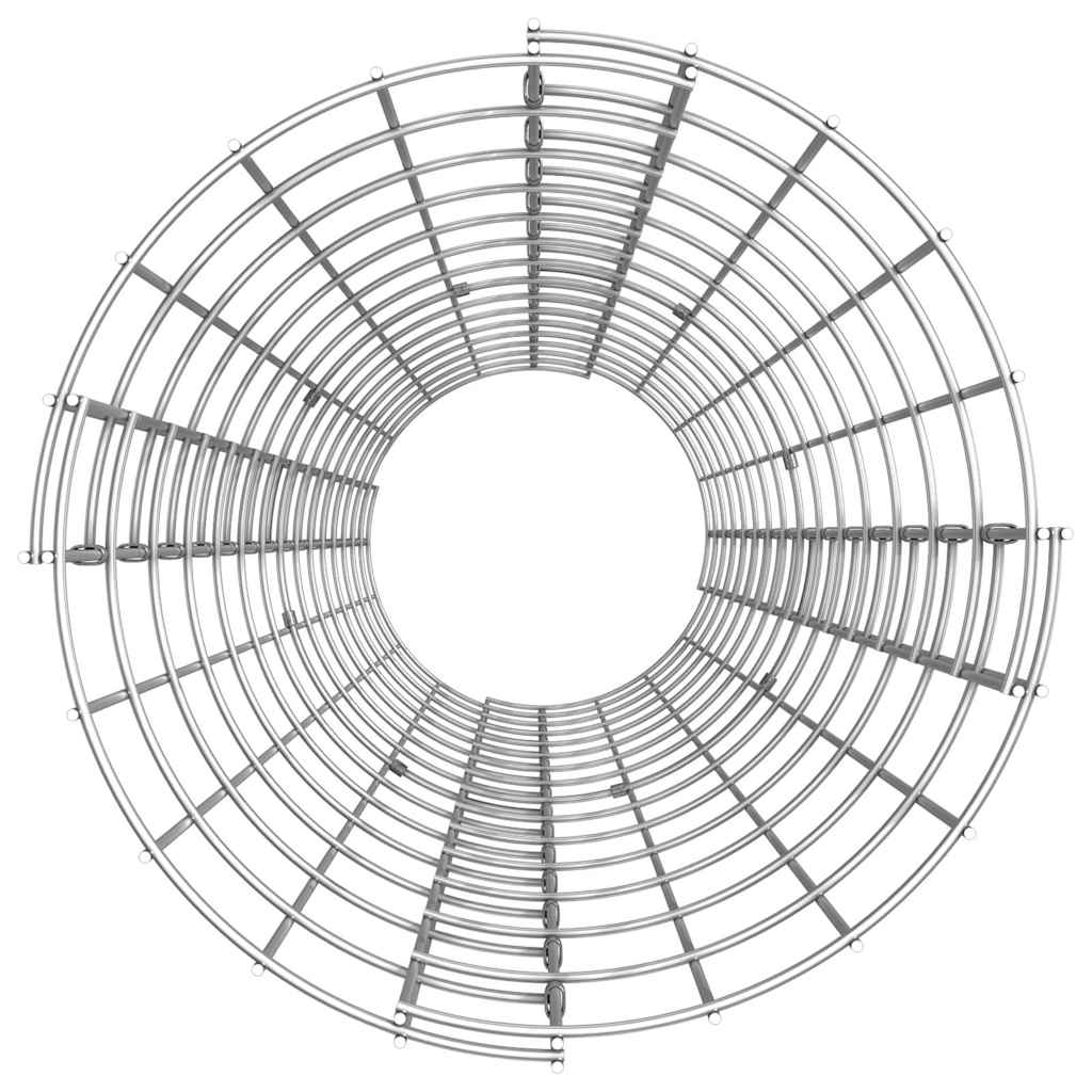 152021 vidaXL Circular Gabion Raised Beds 3 pcs Galvanised Steel Ø30x150 cm