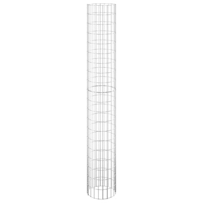 vidaXL Circular Gabion Raised Beds 3 pcs Galvanised Steel Ø30x200 cm