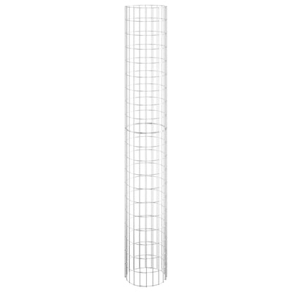 vidaXL Circular Gabion Raised Beds 3 pcs Galvanised Steel Ø30x200 cm