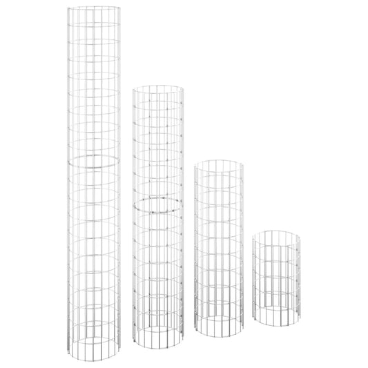 vidaXL Circular Gabion Raised Beds 4 pcs Ø30x50/100/150/200 cm