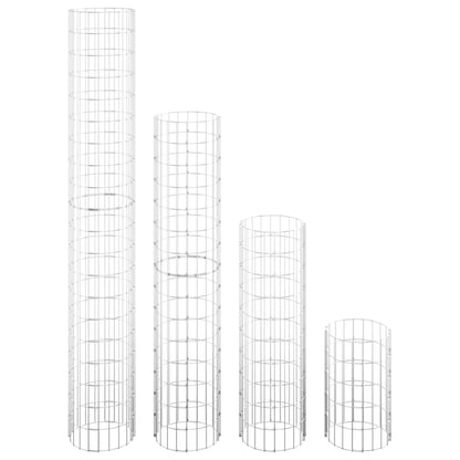 vidaXL Circular Gabion Raised Beds 4 pcs Ø30x50/100/150/200 cm