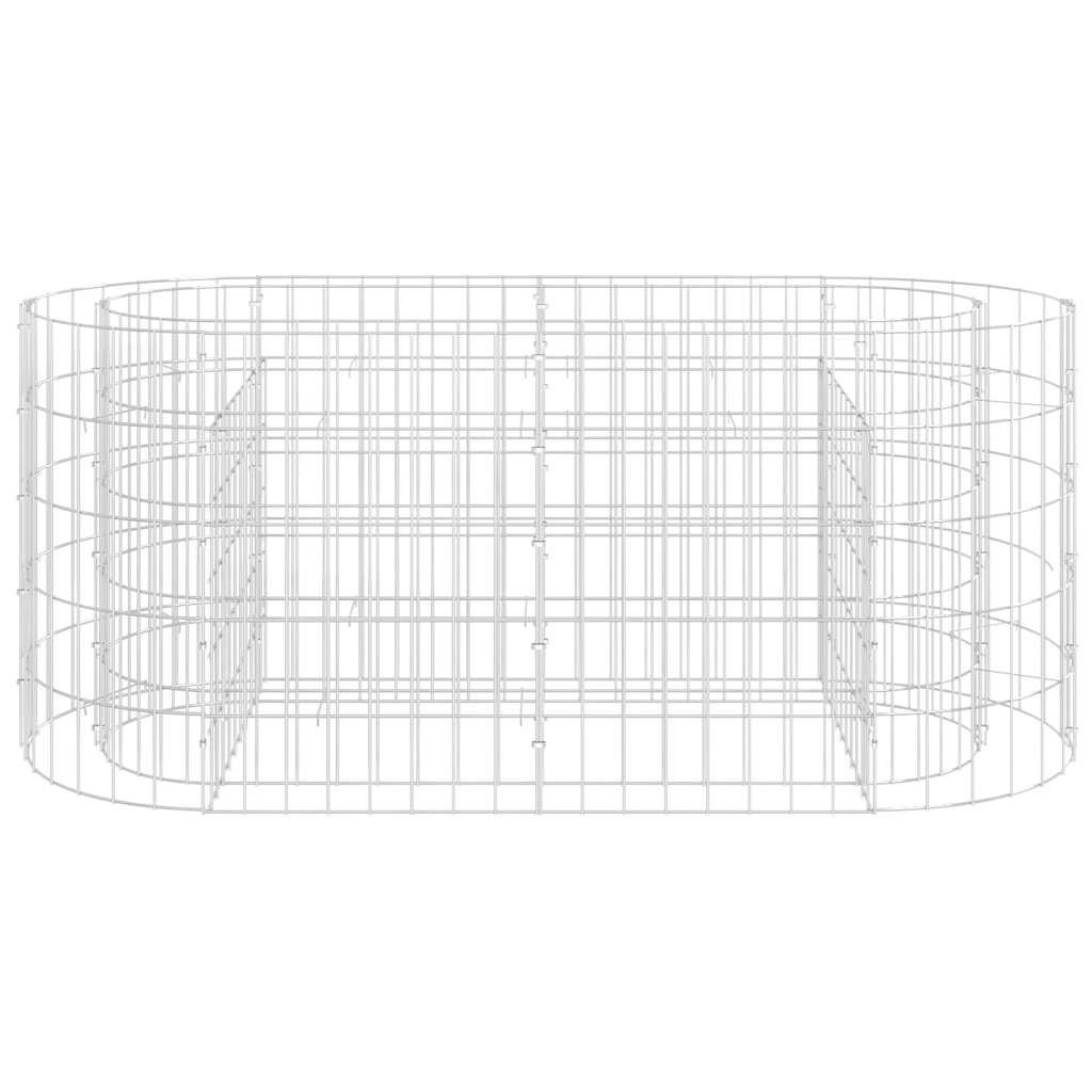 vidaXL Gabion Raised Bed Galvanised Iron 120x50x50 cm
