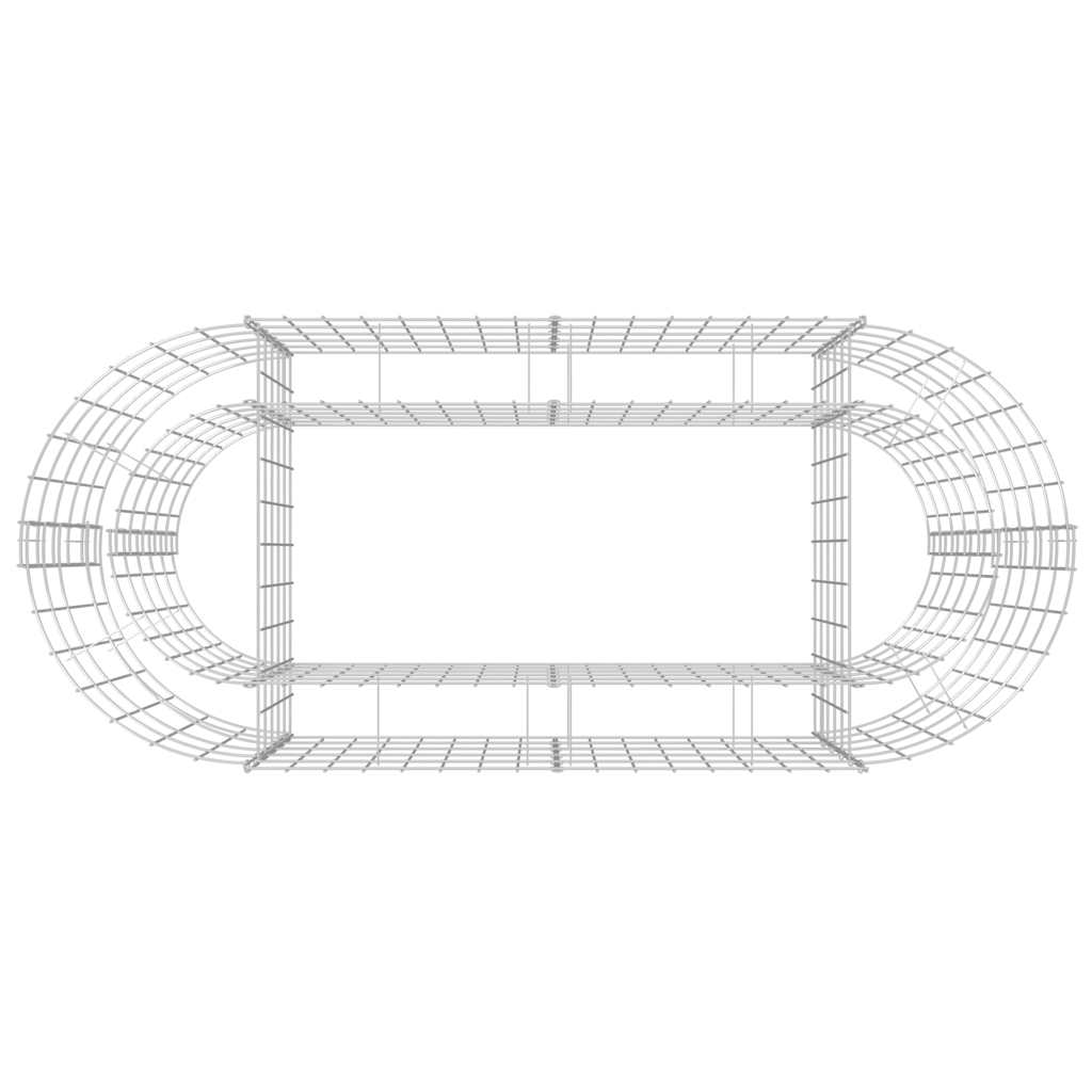 vidaXL Gabion Raised Bed Galvanised Iron 120x50x50 cm