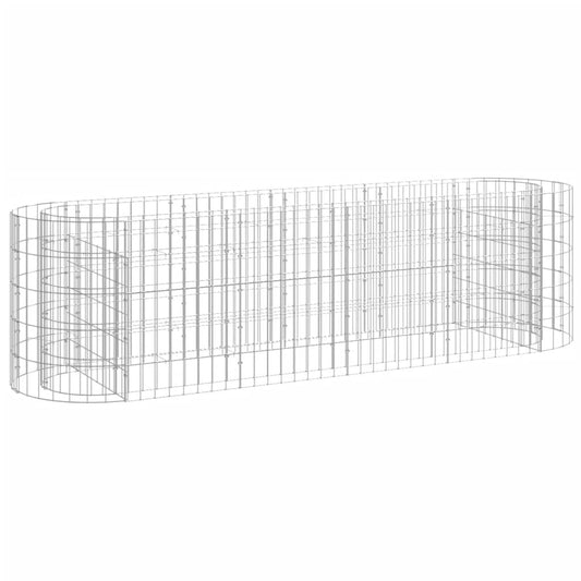 vidaXL Gabion Raised Bed Galvanised Iron 190x50x50 cm