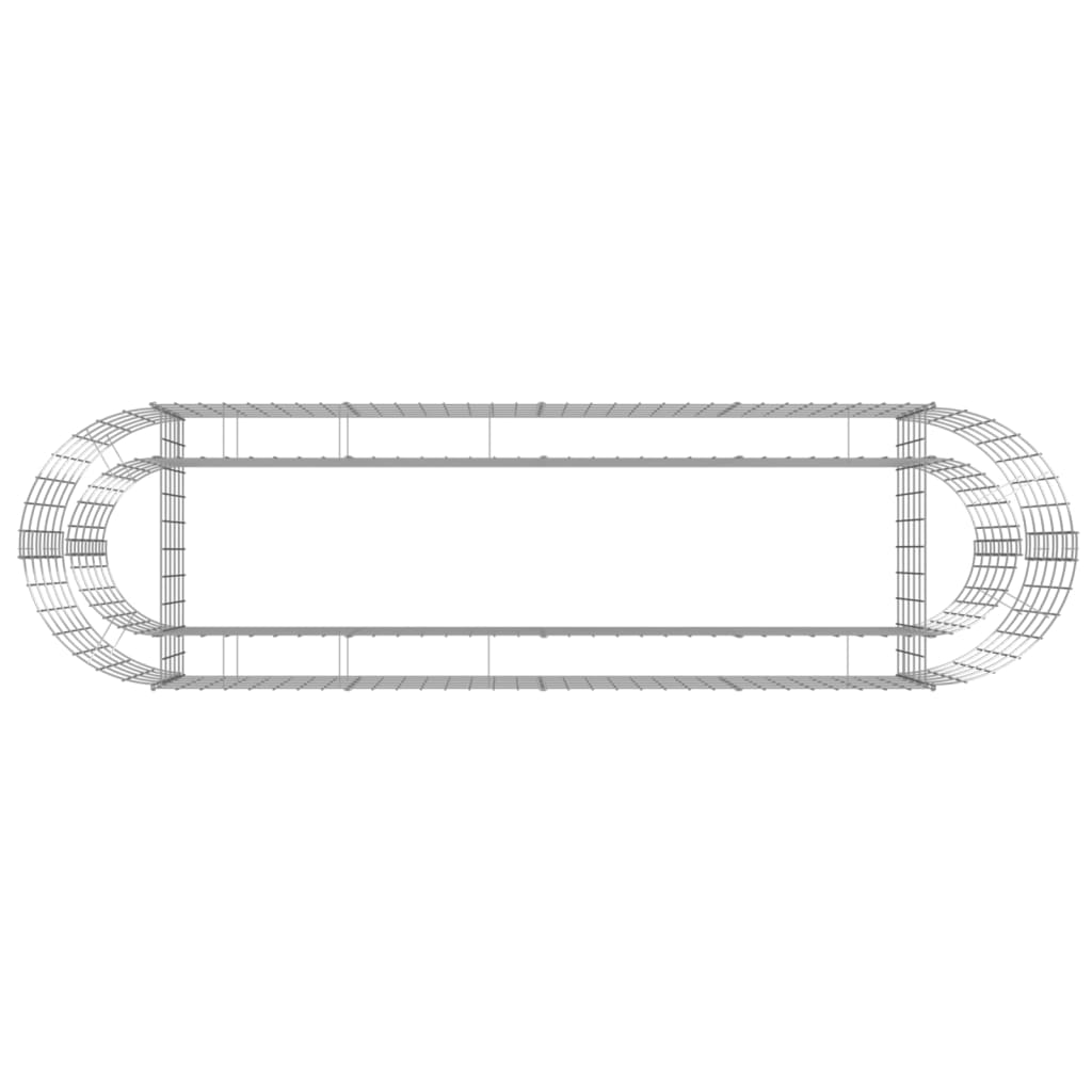 vidaXL Gabion Raised Bed Galvanised Iron 190x50x50 cm