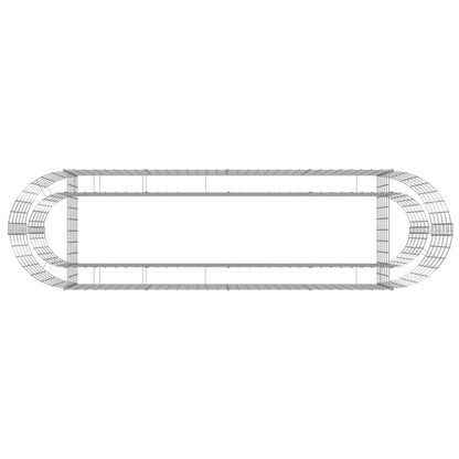 vidaXL Gabion Raised Bed Galvanised Iron 190x50x50 cm