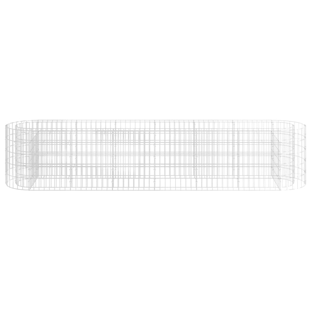 vidaXL Gabion Raised Bed Galvanised Iron 260x50x50 cm