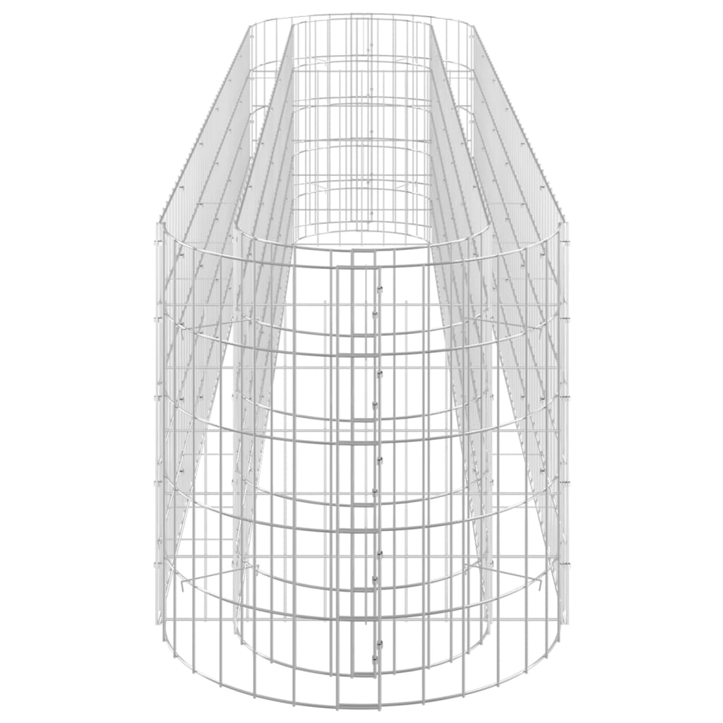 vidaXL Gabion Raised Bed Galvanised Iron 260x50x50 cm
