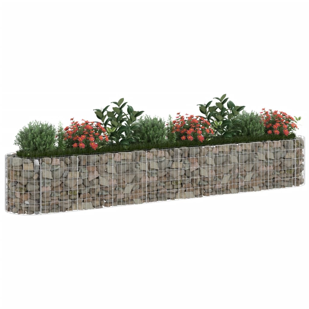 vidaXL Gabion Raised Bed Galvanised Iron 330x50x50 cm