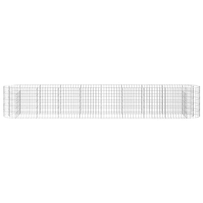 vidaXL Gabion Raised Bed Galvanised Iron 330x50x50 cm
