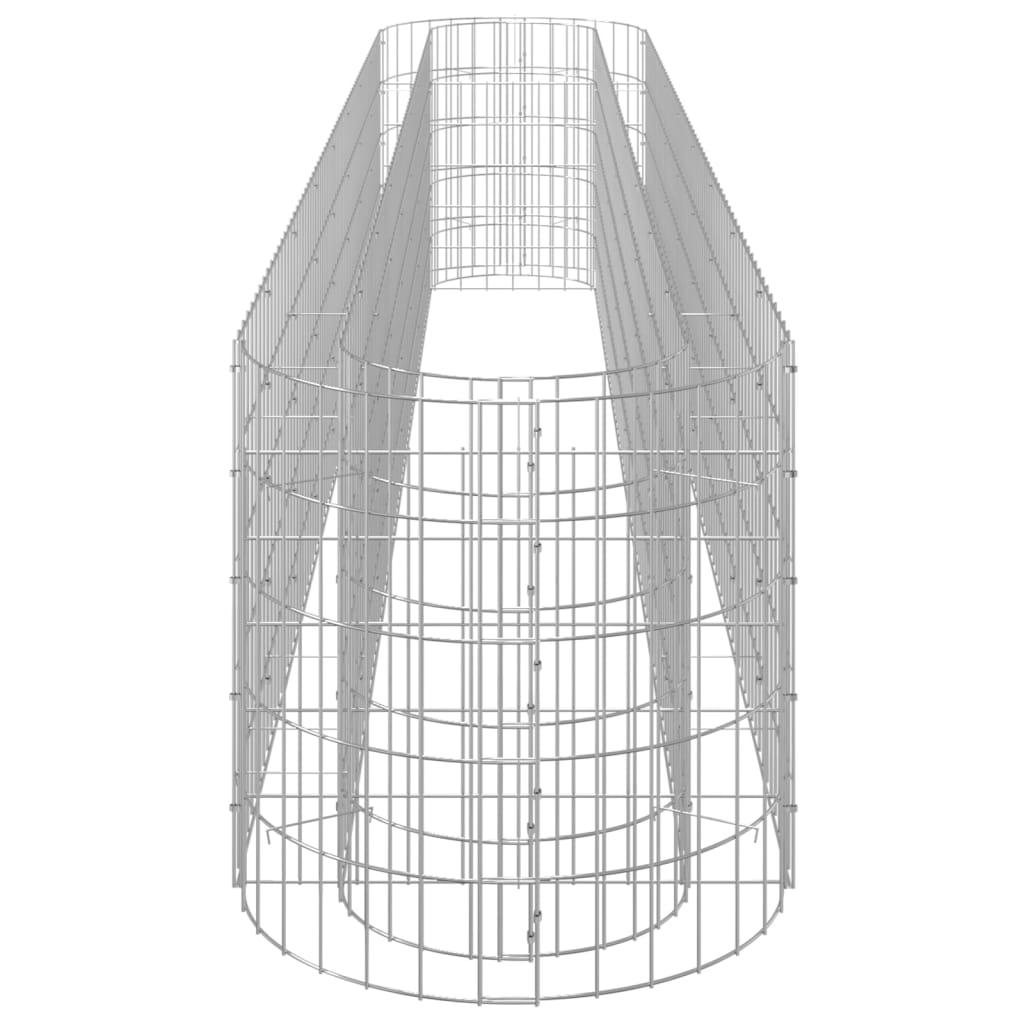 vidaXL Gabion Raised Bed Galvanised Iron 330x50x50 cm